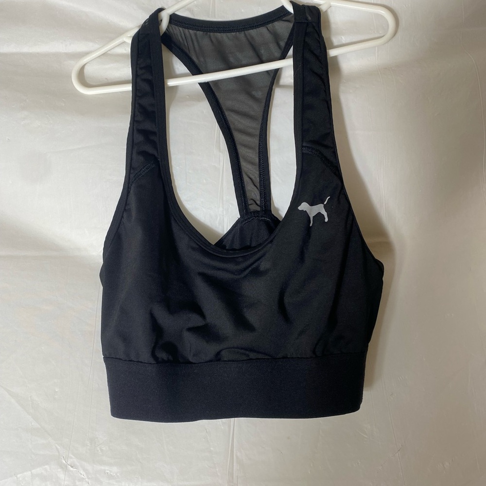 Victoria’s Secret VS, PINK black, sports bra, size  small
